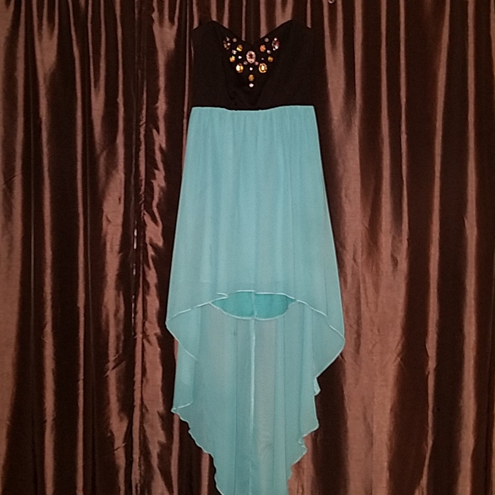 Hi low sweetheart tube top cocktail dress